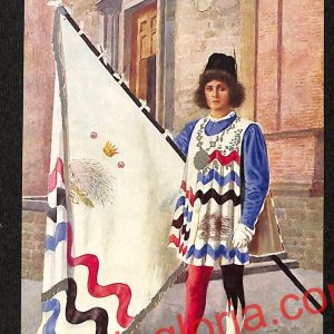 ai5490 CARTOLINA D'EPOCA - I 17 Paggi delle Storiche Contrade di Siena : Istrice
