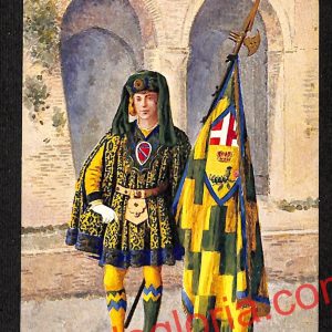 ai5491 - CARTOLINA D'EPOCA - I 17 Paggi delle Storiche Contrade di Siena : Bruco