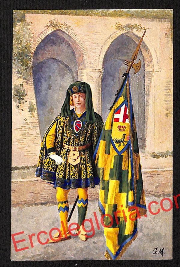 ai5491 - CARTOLINA D'EPOCA - I 17 Paggi delle Storiche Contrade di Siena : Bruco