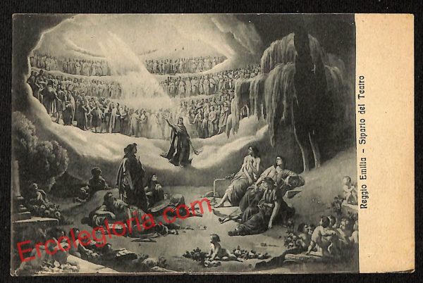 ah9688 - CARTOLINA D'EPOCA - Reggio Emilia Città - Spirito del Teatro