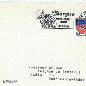09811 - FRANCE  - POSTAL HISTORY - Special postmark -  Motorbikes 1967