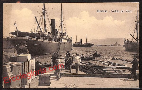 ag8715 - CARTOLINA D'EPOCA - Messina Città - Veduta del Porto