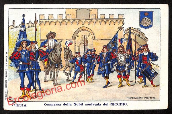 ai5499 - CARTOLINA D'EPOCA - Siena - Comparsa della Nobil Contrada del Nicchio