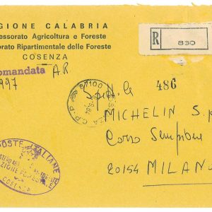 P4269 - ITALIA  1984 IN FRANCHIGIA DA COSENZA , TASSATA IN ARRIVO