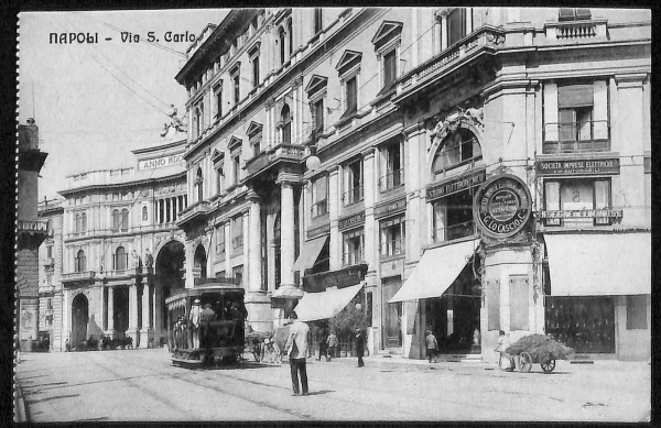 ab8111 - CARTOLINA  D'EPOCA - Napoli  Città - Via S. Carlo
