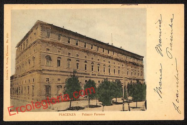 ah7441 - CARTOLINA D'EPOCA - Piacenza Città - Palazzo Fernese