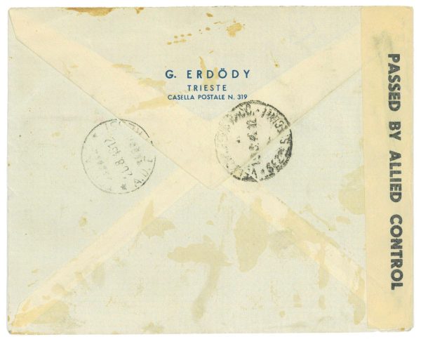 P2641 - ITALIA AMGVG , 13.8.46 L. 50 ISOLATO PER TORINO, ESPRESSO RACCOMANDATO. - immagine 2
