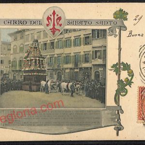 ae6452 - CARTOLINA D'EPOCA -  Firenze  Città - Il Carro del Sabato Santo