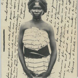 80154 -  MADAGASCAR -  Vintage Postcard - ETHNIC : Andrabe Tribe female 1906