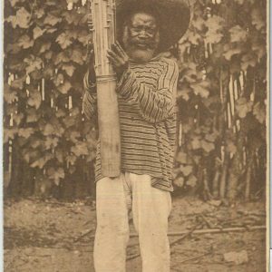 80168 -  MADAGASCAR -  Vintage Postcard - ETHNIC :  Diego Suarez MUSICIAN Music