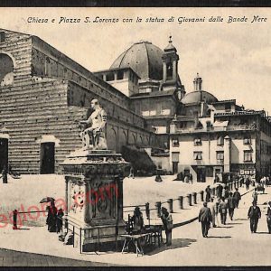 ae6471 - CARTOLINA D'EPOCA -  Firenze  Città - Chiesa e Piazza S. Lorenzo