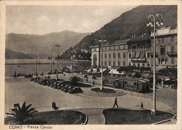 ab6043- CARTOLINA  D'EPOCA - Como Città : PIAZZA CAVOUR