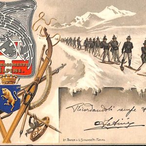 ac6833 - CARTOLINA D'EPOCA - REGGIMENTALI - Alpini   1909