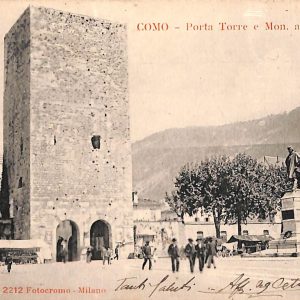 ab6059 - CARTOLINA  D'EPOCA - Como Città : PORTA TORRE E MON. A G. GARIBALDI