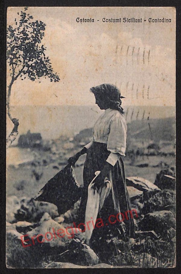 ae4642 - CARTOLINA D'EPOCA - Catania Città - Costumi Siciliani  1929