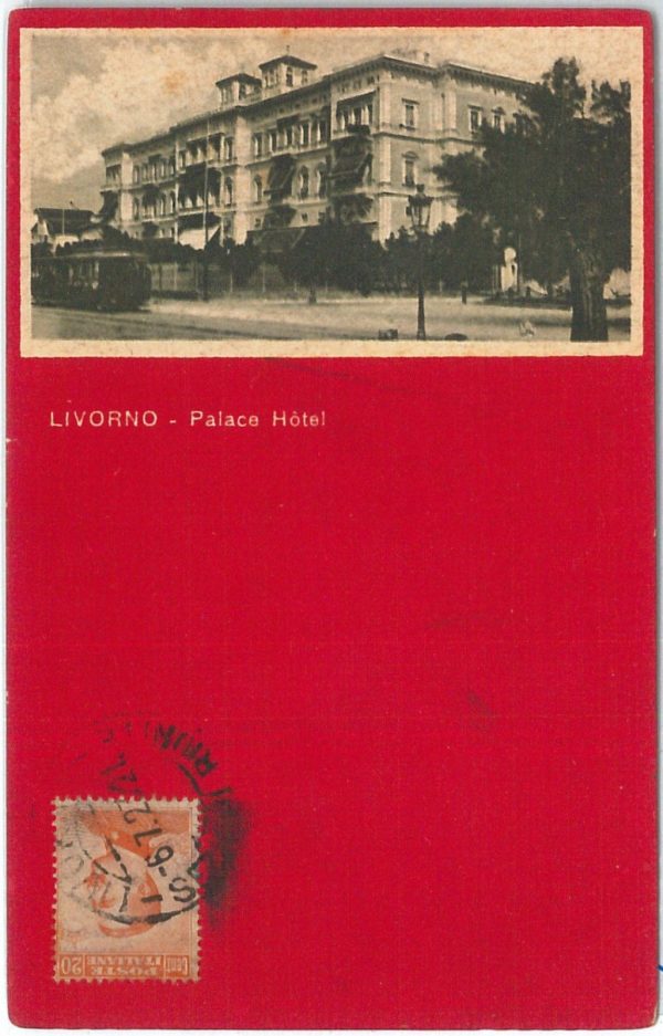 73370  - CARTOLINA d'Epoca: LIVORNO Città -  PALACE HOTEL  1923