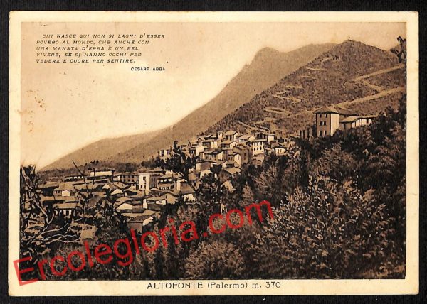 ah5092 - CARTOLINA D'EPOCA - Palermo Provincia - Altofonte