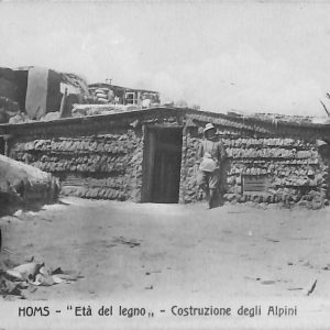 ac6851 - CARTOLINA D'EPOCA - REGGIMENTALI - Costruzione degli Alpini  1912