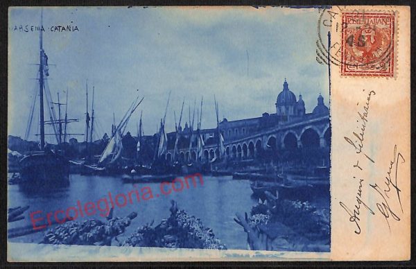 ae4649 - CARTOLINA D'EPOCA - Catania Città - Il Porto