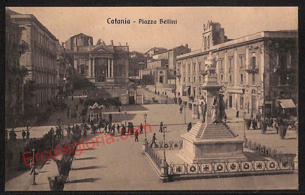 ae4651 - CARTOLINA D'EPOCA - Catania Città - Piazza Bellini