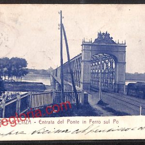 ah7464 - CARTOLINA D'EPOCA - Piacenza Città - Ponte in Ferro sul Po