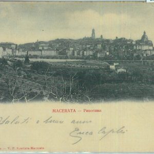 85531 - CARTOLINA d'Epoca: MACERATA città -  PANORAMA  1900