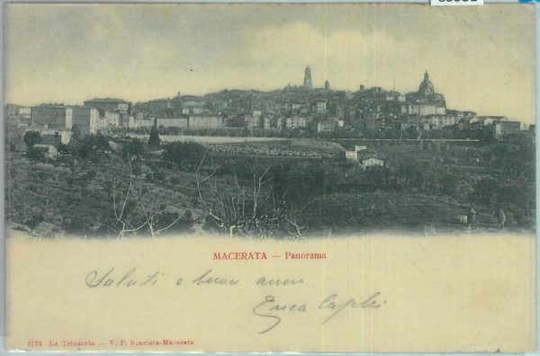85531 - CARTOLINA d'Epoca: MACERATA città -  PANORAMA  1900