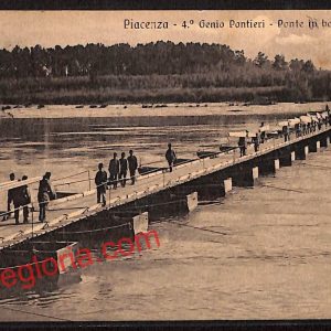 ah7467 - CARTOLINA D'EPOCA - Piacenza Città - Ponte in barche sul Po