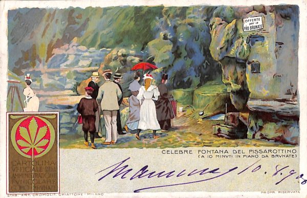 ab6067 - CARTOLINA  D'EPOCA - Como Città : FONTANA DEL PISSAROTTINO
