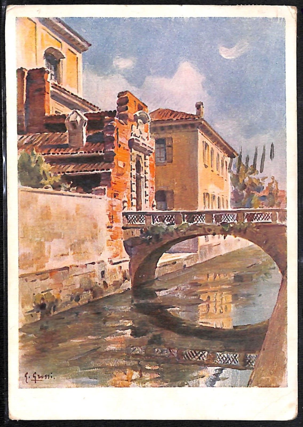 ac3660 - CARTOLINA  D'EPOCA - Milano Città - Ponte dell'Ospedale sul Naviglio