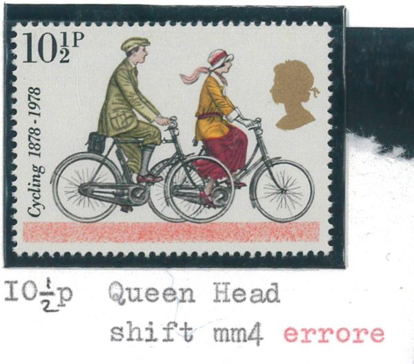 P3302 - GREAT BRITAIN , VARIETIES , SG 1068, QUEEN HEAD SHIFT , NICE!!