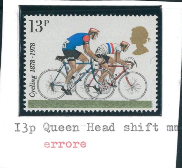 P3302 C - GREAT BRITAIN , VARIETIES , SG 1070, QUEEN’S HEAD SHIFTED DOWN, NICE!!