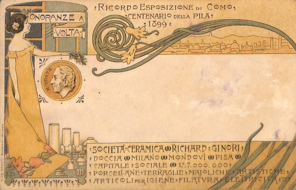 ab6075 - CARTOLINA  D'EPOCA - Como Città : CENTENARIO DELLA PILA