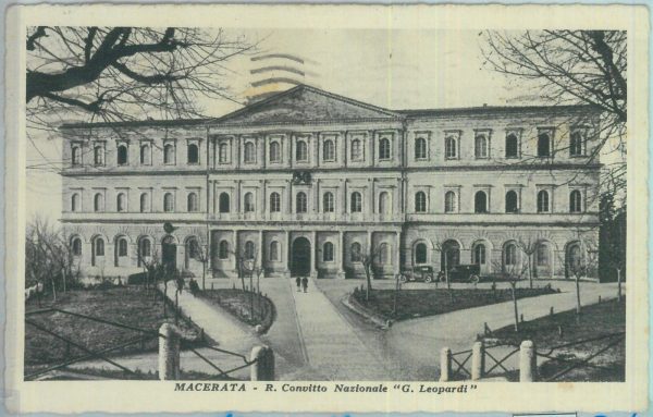 85539 - CARTOLINA d'Epoca: MACERATA città -  CONVITTO NAZIONALE 1933