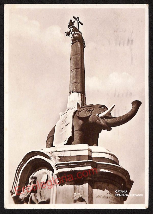 ae4656 - CARTOLINA D'EPOCA - Catania Città - Fontana Elefante