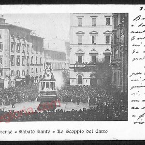 ae6506 - CARTOLINA D'EPOCA - Firenze Città - Il Carro del Sabato Santo  1899