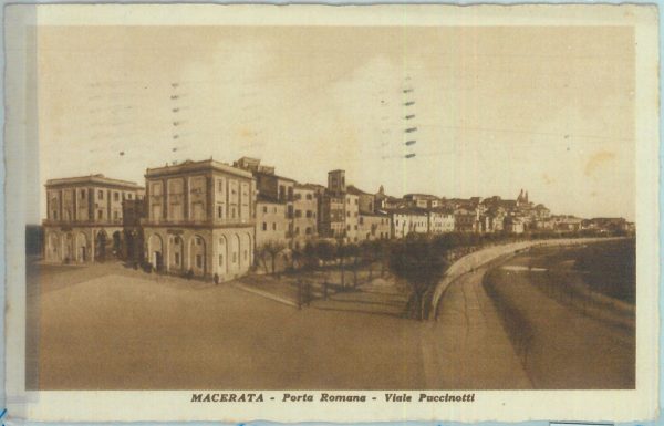 85538 - CARTOLINA d'Epoca: MACERATA città -  PORTA ROMANA   1932