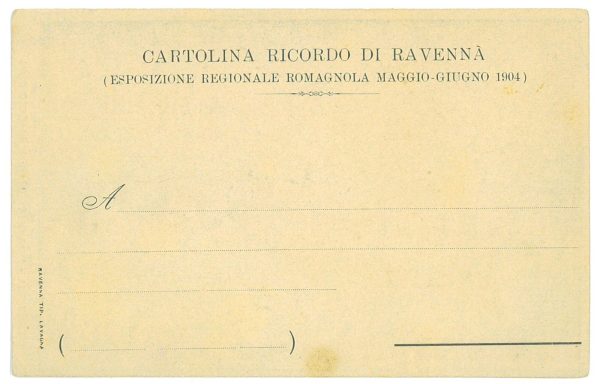 P4276 - ILLUSTRATORE ACHILLE CALZI, RAVENNA ESPOSIZIONE REGIONALE ROMAGNOLA 1904 - immagine 2