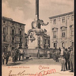 ae4672 - CARTOLINA D'EPOCA - Catania Città - La Fontana dell' Elefante