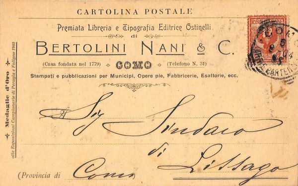 ab6095 - CARTOLINA  D'EPOCA - Como Città 1904