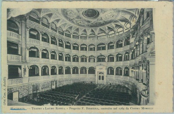 85552  - CARTOLINA d'Epoca: MACERATA città -  TEATRO 1930
