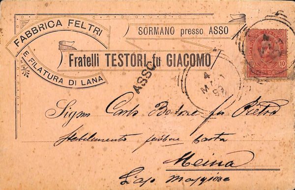 ab6131 - CARTOLINA  D'EPOCA - Como Provincia : ASSO 1899