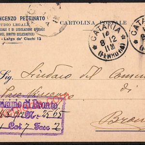 ae4676 - CARTOLINA D'EPOCA - Catania Città - Avv. Vincenzo Pettinato