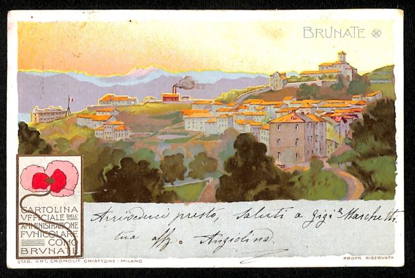 ab6138 - CARTOLINA  D'EPOCA - Como Provincia : BRUNATE