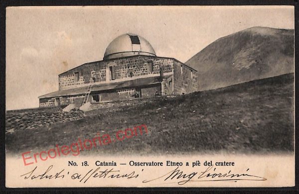 ae4679 - CARTOLINA D'EPOCA - Catania Città - Osservatore Etneo  1909