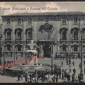 ae4680 - CARTOLINA D'EPOCA - Catania Città - Palazzo Municipale  1909