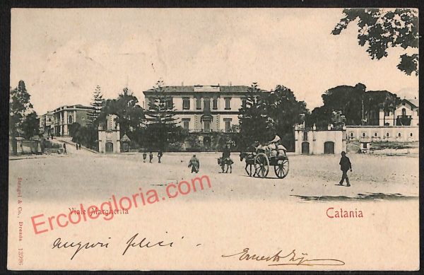 ae4681 - CARTOLINA D'EPOCA - Catania Città - Viale Margherita  1901