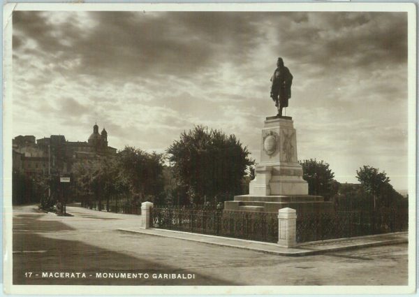 85566 - CARTOLINA d'Epoca: MACERATA città -  MONUMENTO Garibaldi 1935