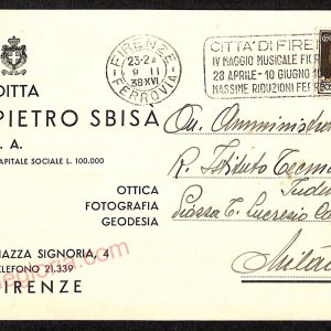 ae6529 - CARTOLINA D'EPOCA - Firenze Città - Ditta Pietro Sbisà