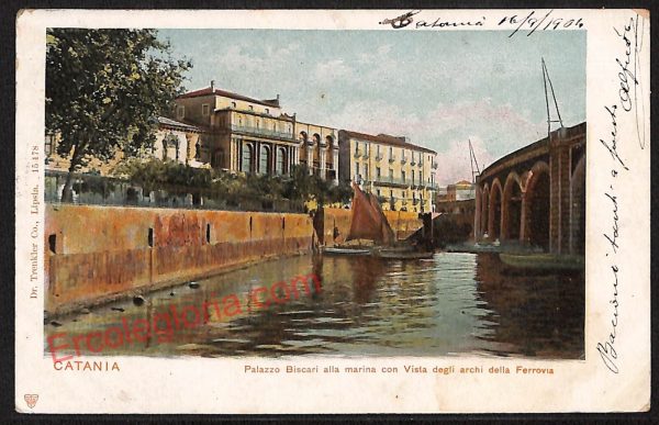 ae4685 - CARTOLINA D'EPOCA - Catania Città - Palazzo Biscari  1904